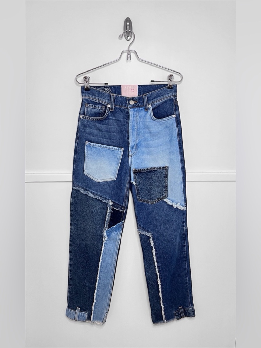 Revice Matchmaker Love at First Sight Patchwork High Rise Denim Jeans